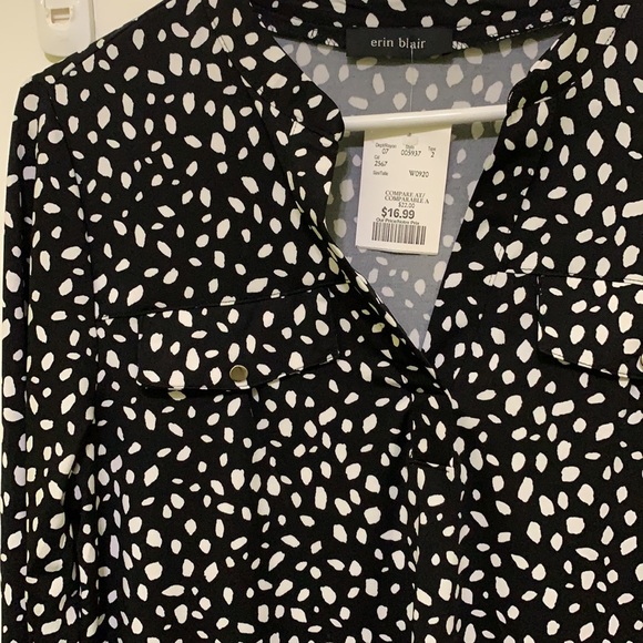 Erin Blair black and white polka dot blouse - Picture 2 of 3